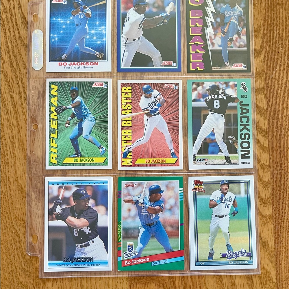 Bo Jackson Baseball Card Collection